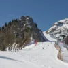 Pista da sci Boè nel gruppo del Sella, Dolomiti