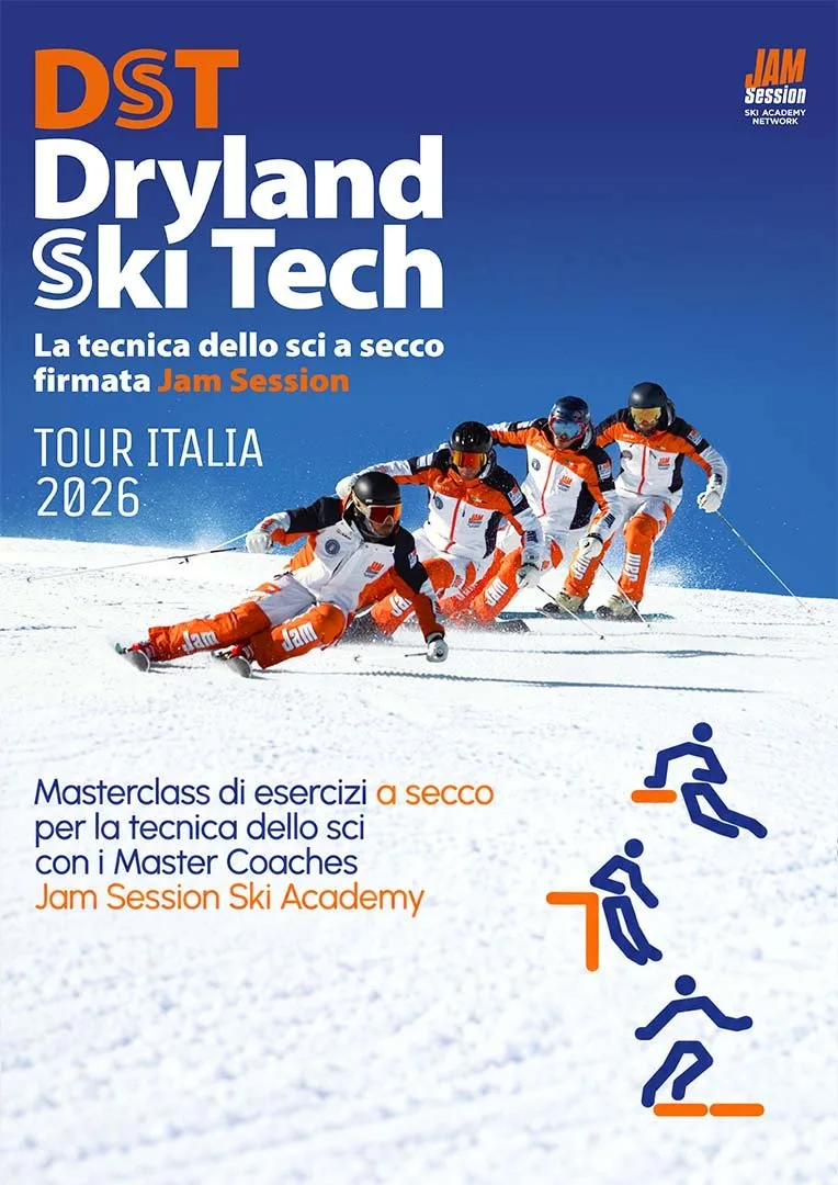 Locandina del Dryland Ski Tech Tour 2026 di Jam Session Ski Academy