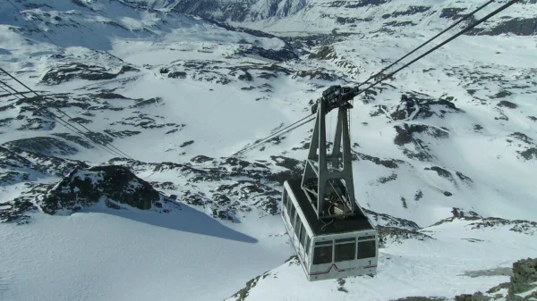 La funivia del Plateau Rosa a Cervinia