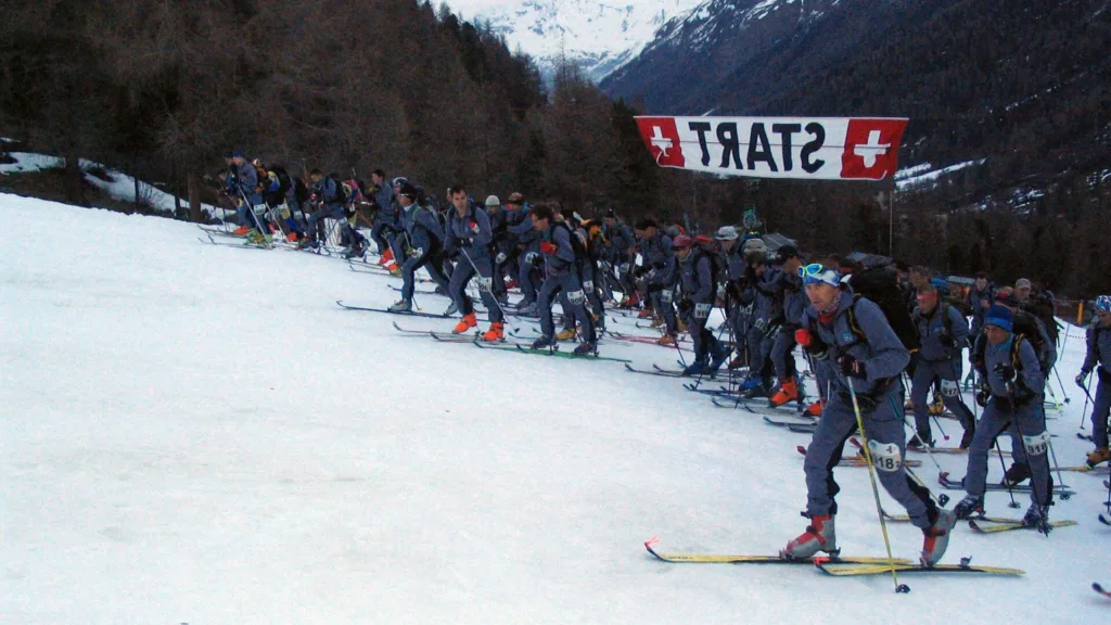 Gara di scialpinismo sui ghiacciai