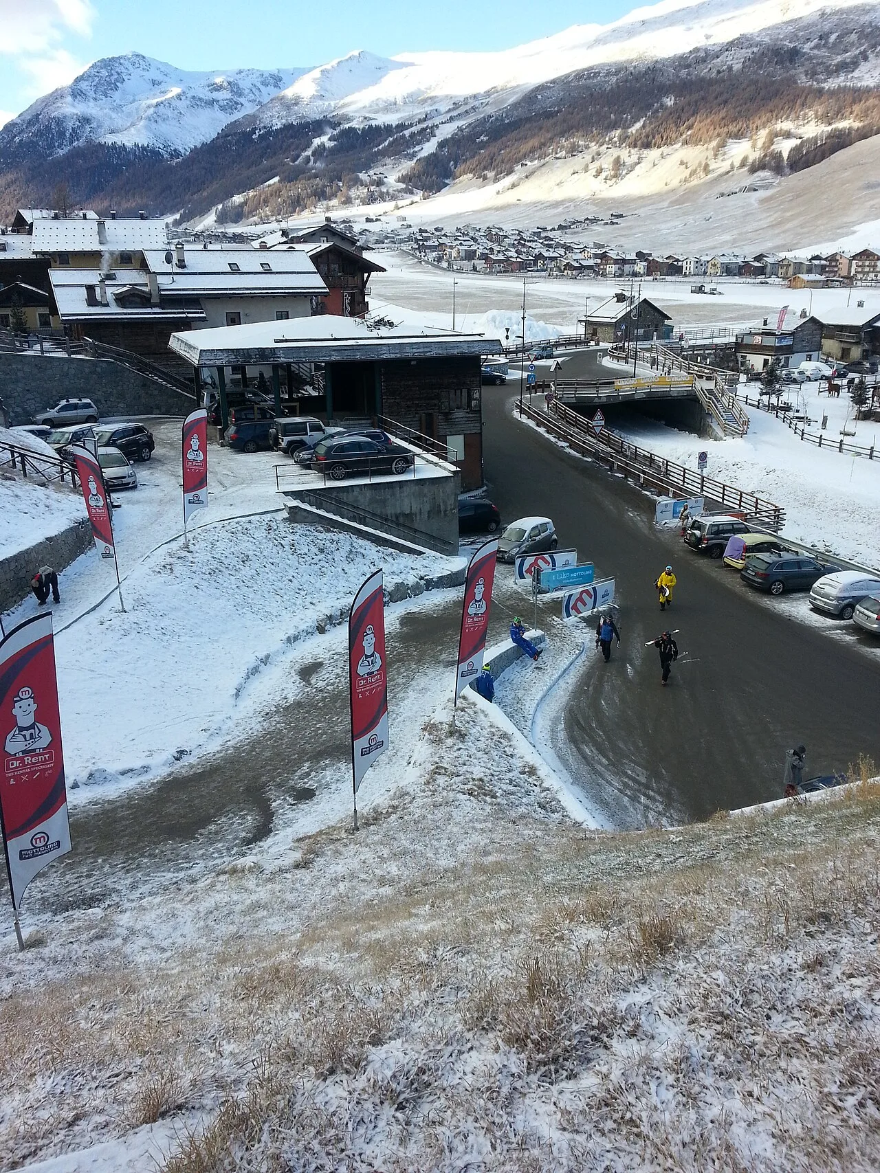 Veduta dalla stazione degli impianti di Livigno