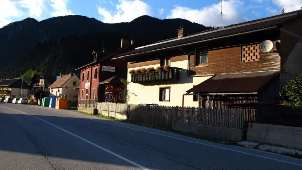 Le case di Ugovizza, in Val Canale, nel Tarvisiano