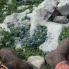 Scarponi da trekking appoggiati a terra